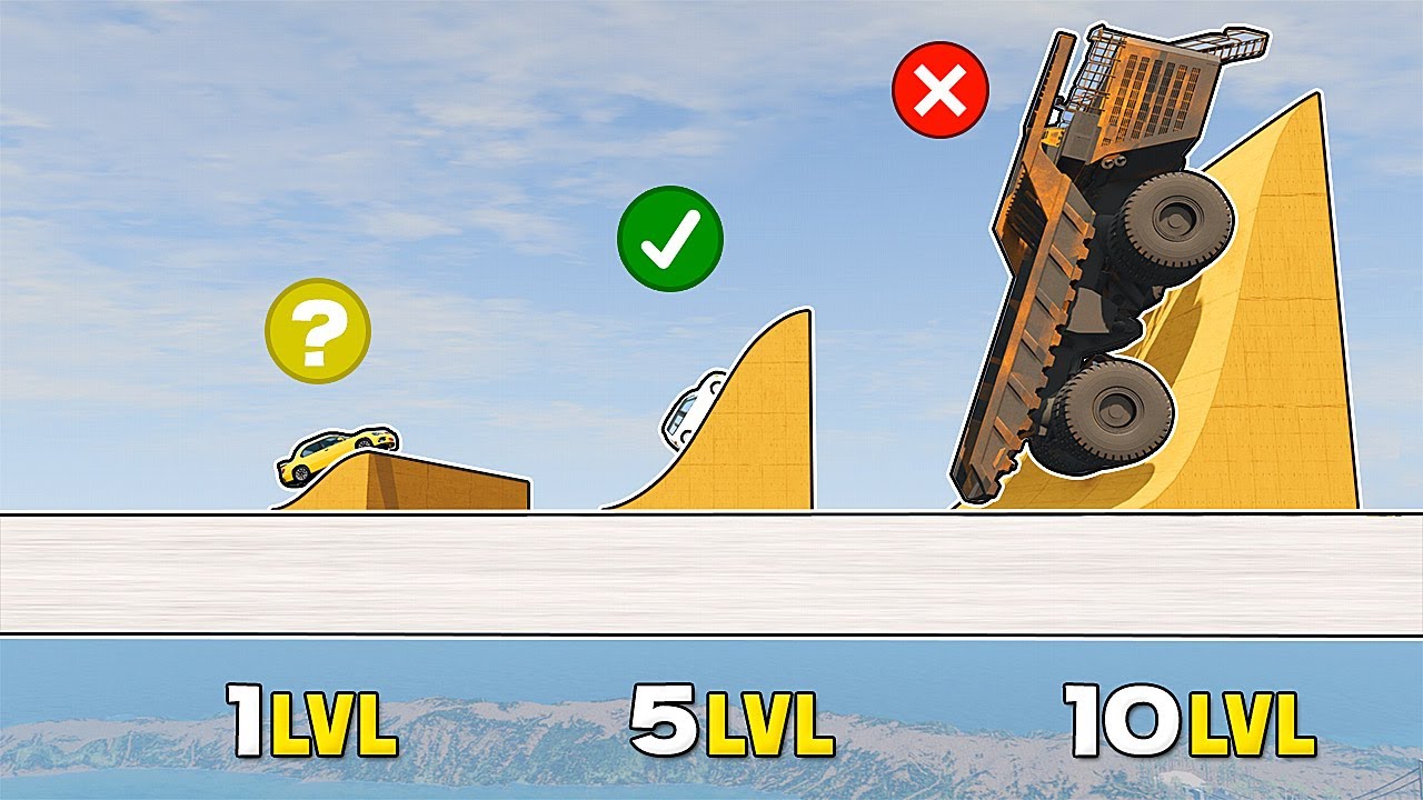 Which Vehicles will be able to pass the Increasing Ramps - BeamNG Drive ...
