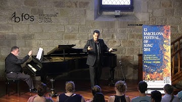 Brazilian Art Song Concert at the Barcelona Festival of Song 2016