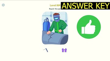 Dop 3 LEVEL 324 Repair the pipe (ANSWER KEY) DOP 3 Displace One Part Gameplay - Walkthrough Solution