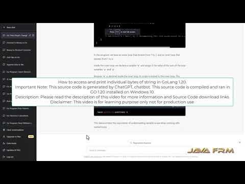 How to access and print individual bytes of string in GoLang 1.20 - YouTube How To Access And Print Individual Bytes Of String In Golang 1.20 - Youtube