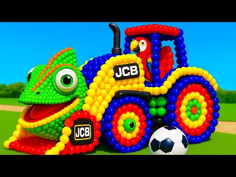The Mascot Vibrato Assistant JCB And Chameleon On The Football Field Is Popular Co Produced