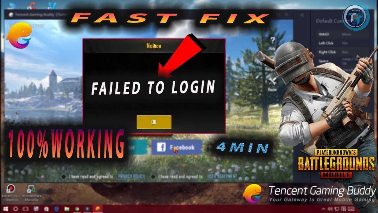 PUBG MOBILE emulator shows Failed to Login | how to fix login failed ...