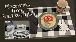 Appliqued Placemats - Silhouette Studio, Brother PE 770 Machine and ANY sewing machine