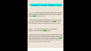 Computer Concepts Module 2 Exam 2023 Questions and Answers Verified Answers3493