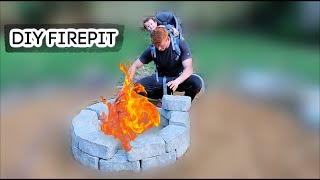 DIY FIREPIT IN OUR BACKYARD!