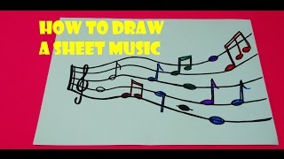 How to Draw a Sheet Music,easy drawing screenshot 4