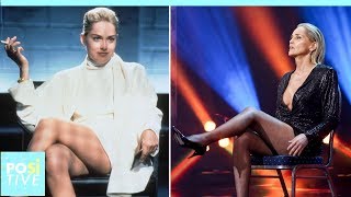 Sharon Stone Recreates The Popular Basic Instinct Scene Positive