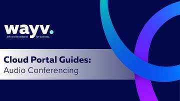 How To Set Up Cloud Audio Conference Bridge.