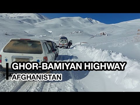 شاهراه غور بامیان در فصل زمستان