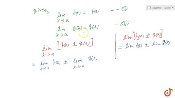 Let f and g be two real functions; continuous at `x = a` Then `f+g` and `f-g` is continuous at