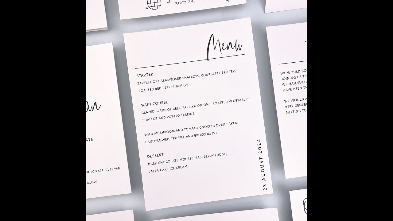 Felicity Menu - YouTube