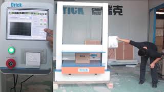 Video of DRK123 Box Compression Tester TOUCH SCREEN TYPE