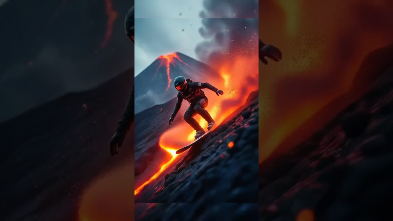 “The Man Who Surfs on Lava | Extreme Adventure Fantasy” 