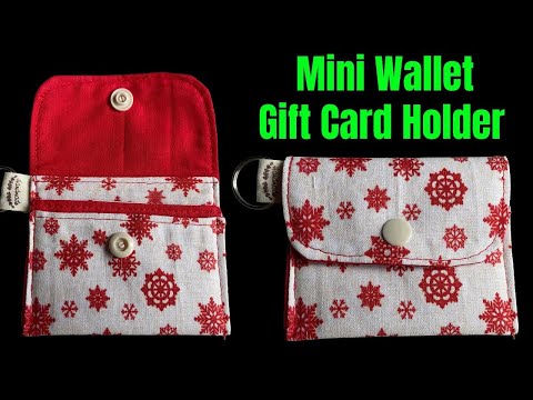 How To Make A Keychain Card Wallet/Beginners Easy Christmas Gift Card Holder Tutorial/Mini Wallet