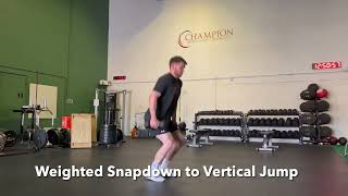 Weighted Snapdown to Vertical Jump