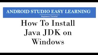 How To Install and download JDK Java JDK