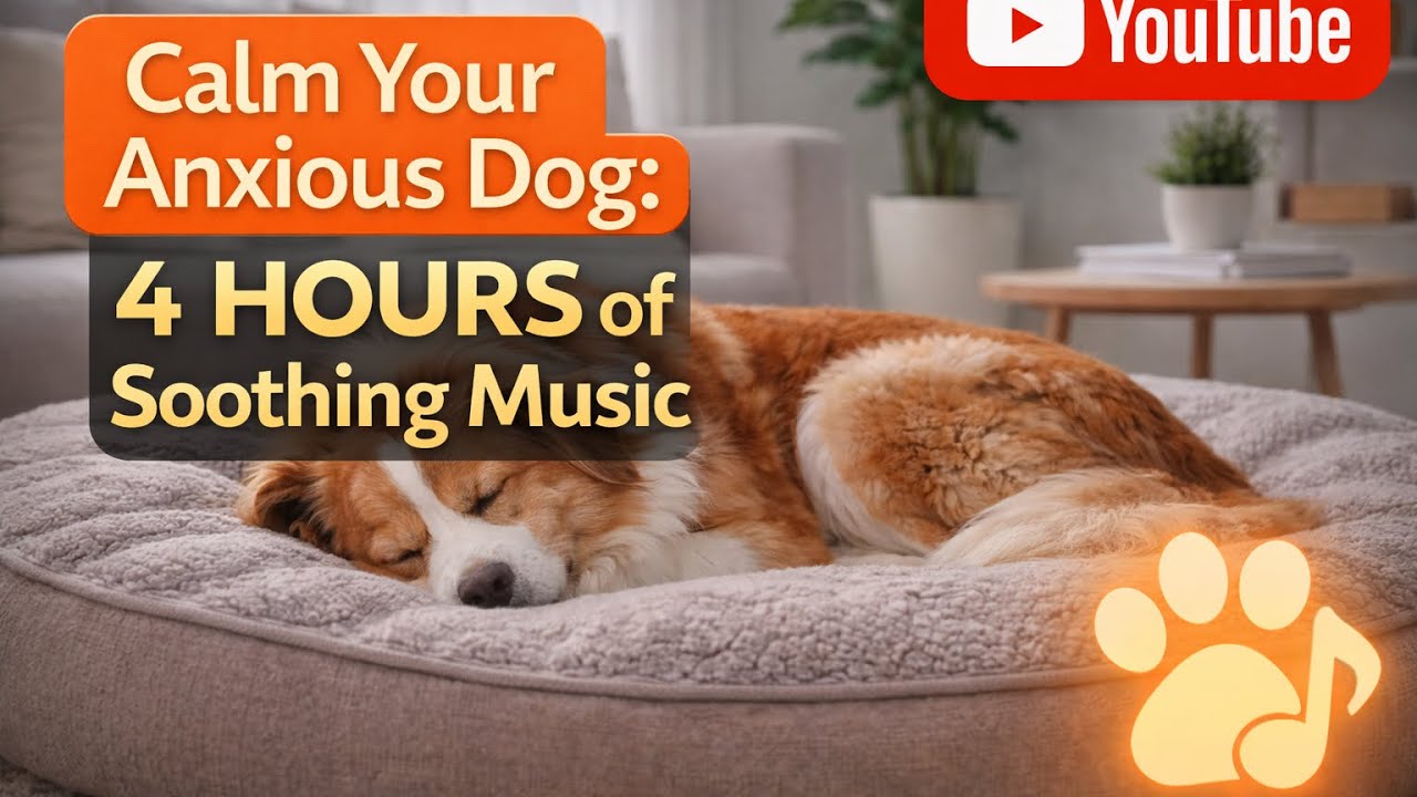4 Hours of Calming Dog Sleep Music 🐾 Anxiety Relief & Deep Rest for Dogs