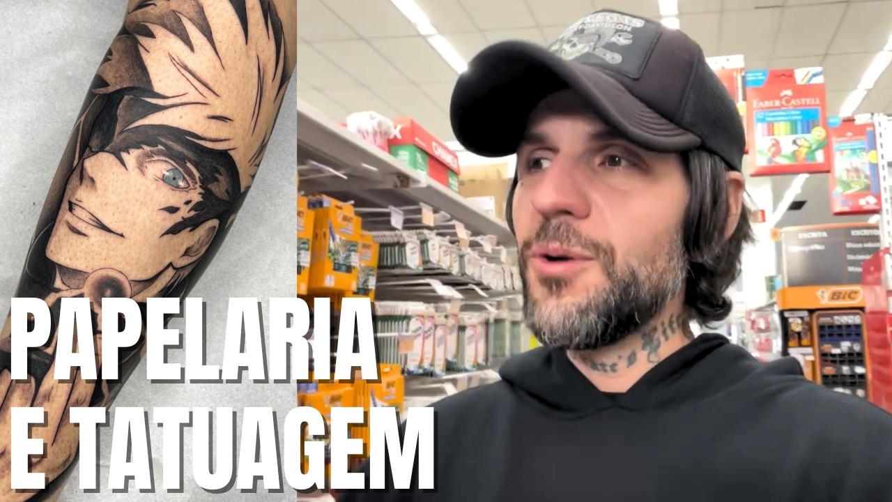 COMPRAS NA PAPELARIA DO BRASIL DEPOIS DE 8 ANOS MORANDO FORA + TATUAGEM NOVA | Vlog