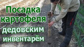 Посадка картофеля в грядки с компостными дорожками (укр.)