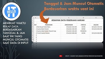 Cara Membuat Rekap Tanggal & Waktu Input Data Otomatis di Excel