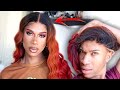 RESURRECTING MY YEAR OLD ORANGE CURLY WIG | Full Wig Transformation | Alfred Lewis lll