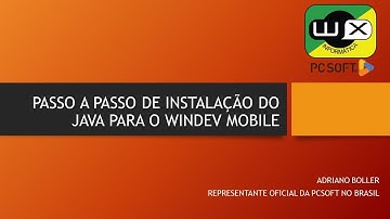 Configurando o Java, Android SDK e o Gradle para usar com o Windev Mobile