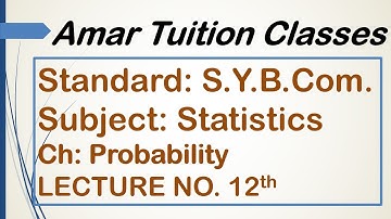 #12 Probability SY BCom Sem 3 Statistics | Probability Sem 3 Guj University | Probability Kutch Uni