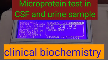 how to perform micro Protein test / CSF /urine / body fluids/ chem 5x  biochemistry analyzer