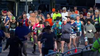 Watch thousands take off from the starting line at the Chevron Houston Marathon