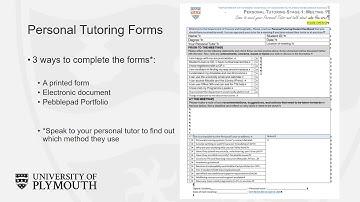 University of Personal tutoring introduction