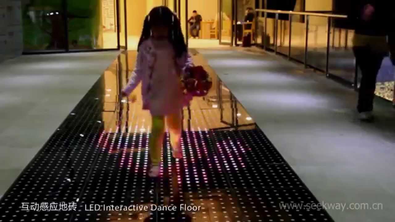 SEEKWAY Interactive LED (LED dance floor & Kinect & etc. ) - YouTube