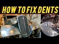 Classic truck fender restoration 1936 chevy dent repair