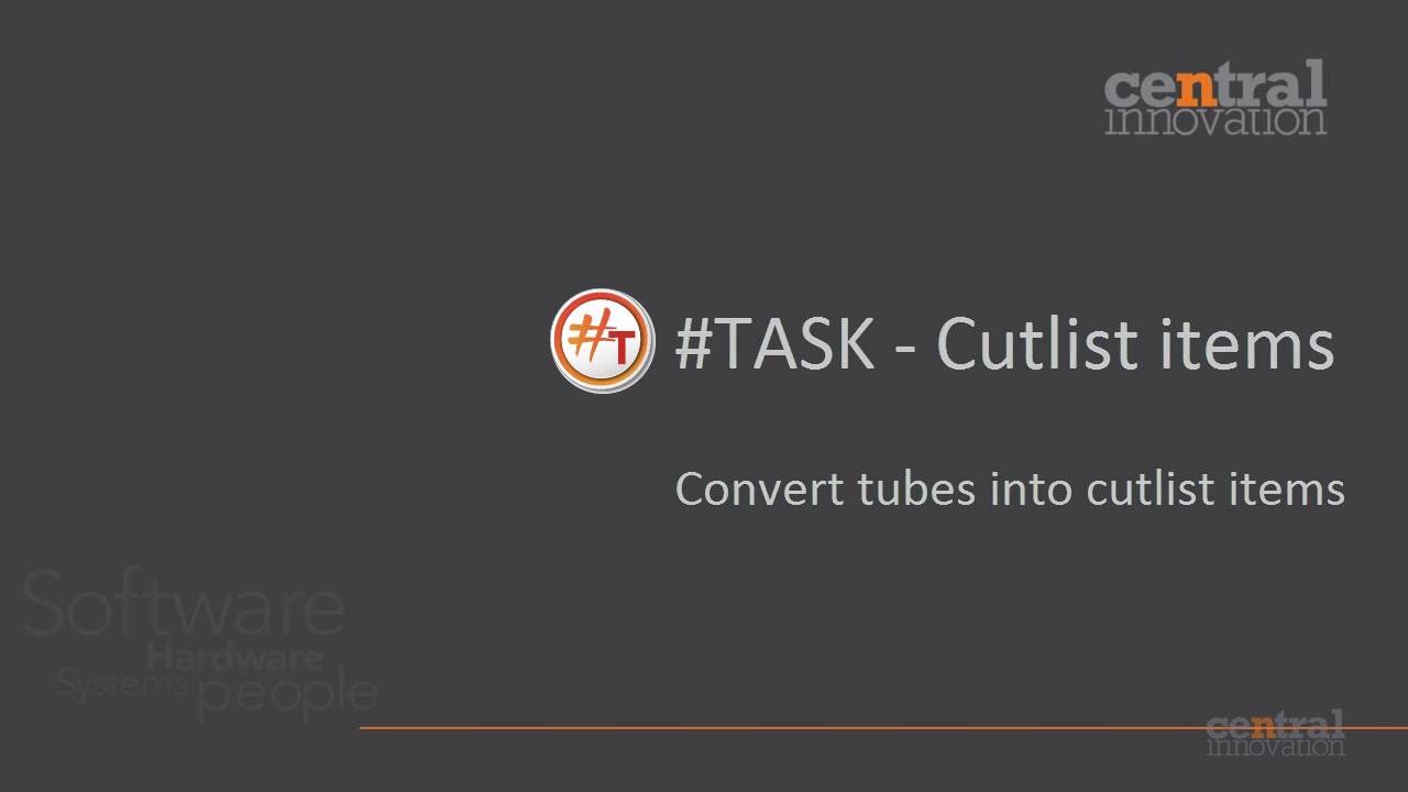 #TASK - Convert tubes into cutlist items - YouTube