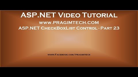 Asp.net checkboxlist control   Part 23