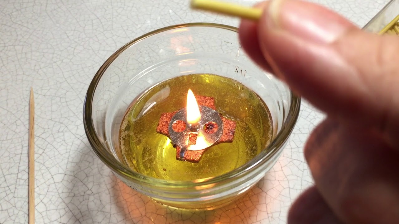 Make an oil lamp for power outage or patio light YouTube
