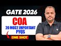 GATE 2026 COA | 20 Most Important PYQs | Bharat Acharya Sir