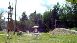 Monkey Trunks Tamworth NH August 2009 - quick zip line
