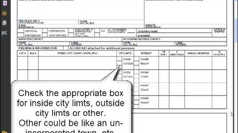 YouTube ACORD 125 Commercial Application Premises Information Tutorial