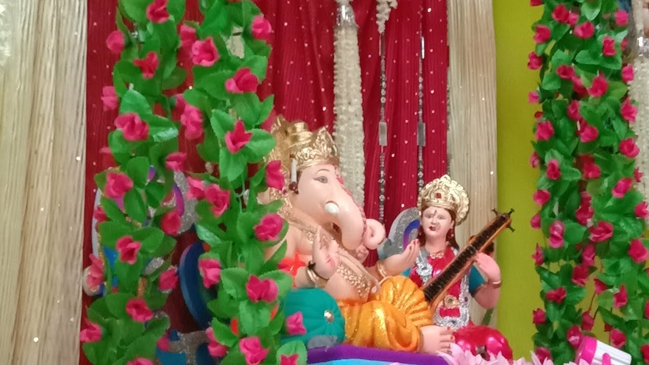 झोपाळा गणपती decoration,Zopala homeganpatiDecorationsideashome,My