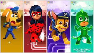 Sheriff Labrador 🆚PJ Masks  🆚 PAW Patrol 🆚Miraculous Ladybug 🎶 Tiles Hop EDM Rush #pawpatrol