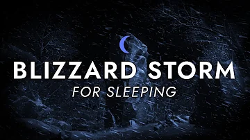 Blizzard Storm Sounds for Sleeping - Dimmed Screen | Relaxing Sleep - Winter Storm, Snow Storm