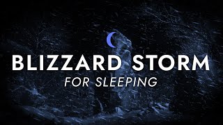 Blizzard Storm Sounds for Sleeping - Dimmed Screen | Relaxing Sleep - Winter Storm, Snow Storm