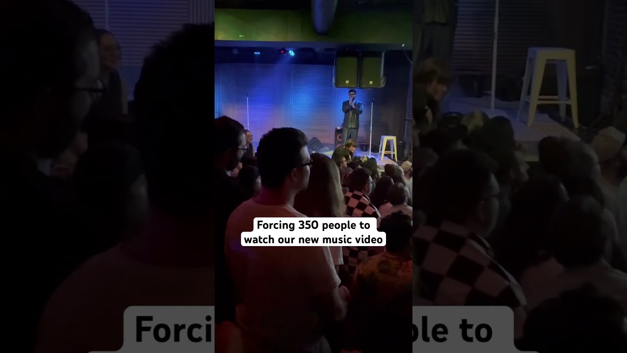 PLAYING OUR NEW MUSIC VIDEO FOR A CROWD