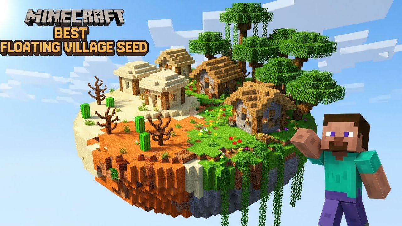 Minecraft Java 1.21.11 Seed: Rare Floating Island Village