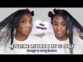 REVERTING MY STRAIGHT HAIR BACK TO CURLY.. HEAT DAMAGE?? | Straight To Curly Routine