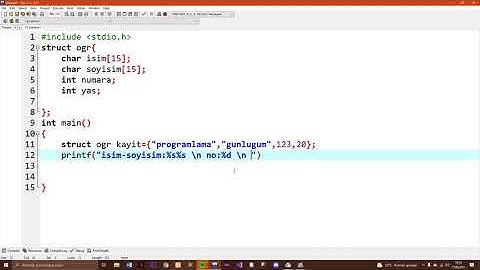 C Programlama Dersleri 22 - Struct Yapısı