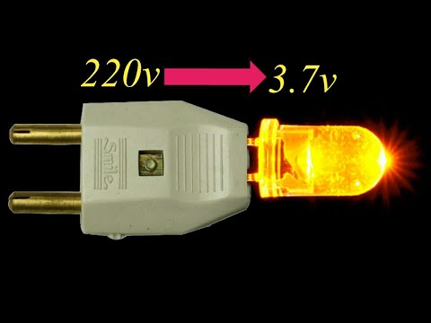 Religieus rechter Klokje How to Connect 3v LED Light to 220v AC | 3v LED Directly with 220v AC |  220v AC to 3.7v Converter. - YouTube