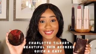 NEW CHARLOTTE TILBURY BEAUTIFUL SKIN SUN-KISSED GLOW BRONZER TAN | QUICK & EASY 5 MINUTE MAKEUP KITS screenshot 1