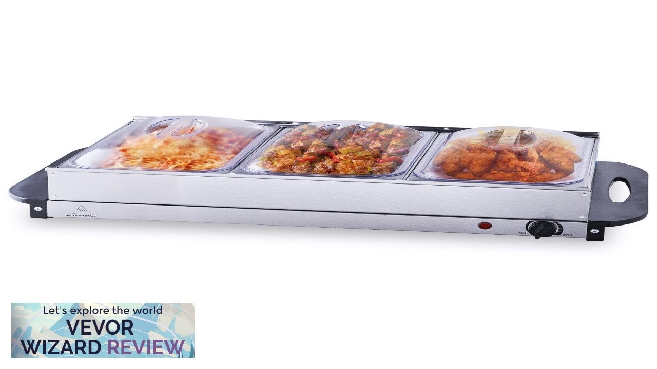 VEVOR Electric Buffet Server & Food Warmer 25.6" x 15" Portable Stainless Review