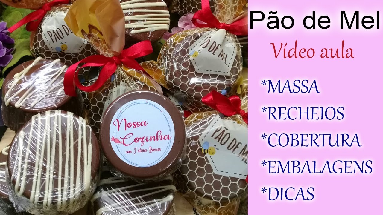 Pão de Mel - Vídeo Aula - Aprenda a massa, recheios, montagem, embalagem e muitas dicas !!!